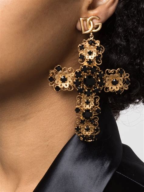 dolce gabbana cross earrings|d&g earrings.